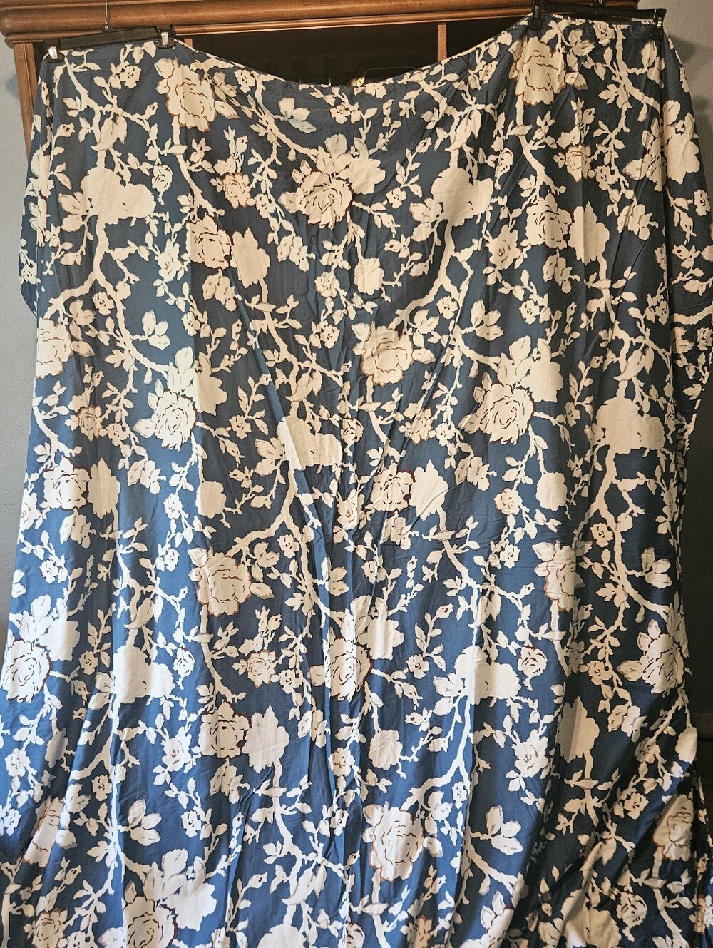 Diane Von Furstenberg DFV Queen Duvet Cover Reversible Print Blue White Designer